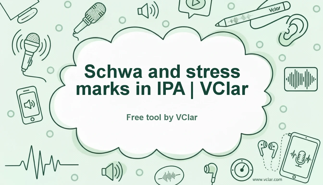 Schwa ə and IPA stress marks ˈ ˌ in English phonetic transcription