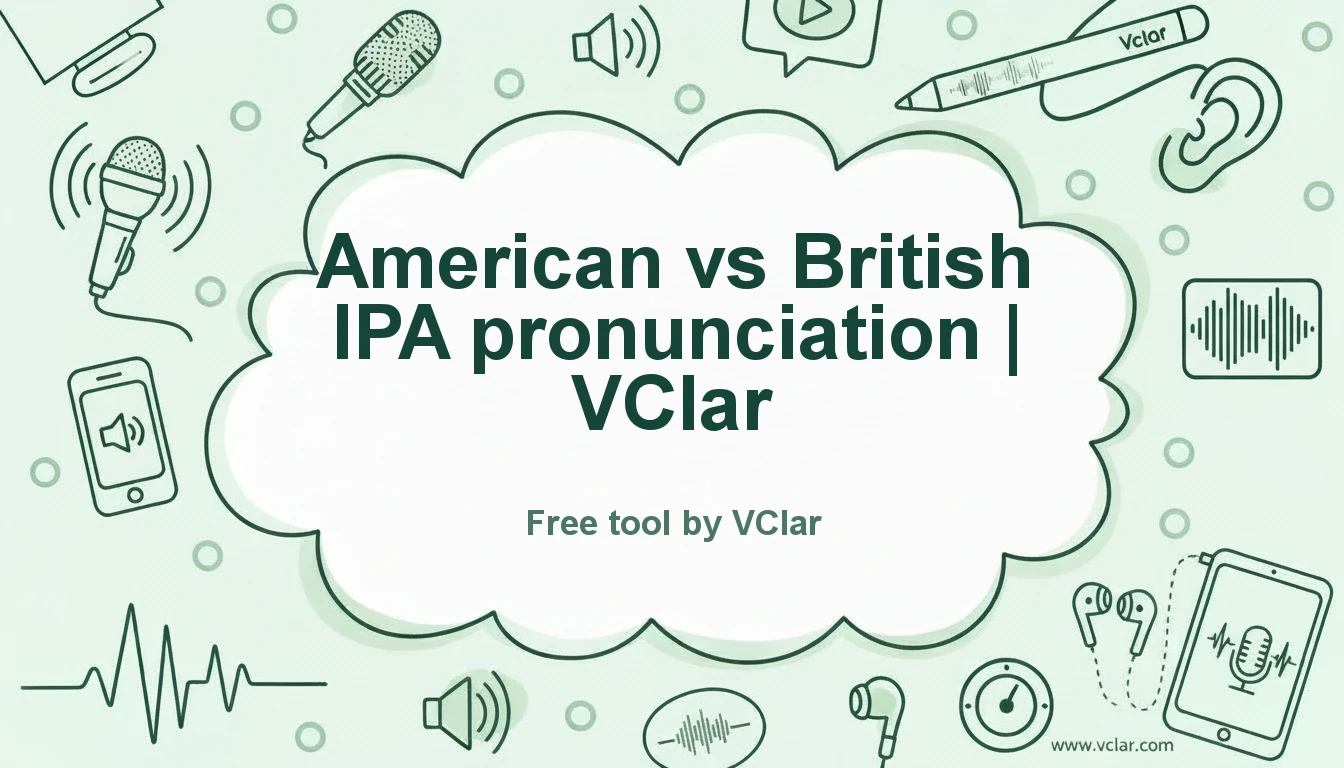 American vs British IPA pronunciation comparison for English phonetic spelling