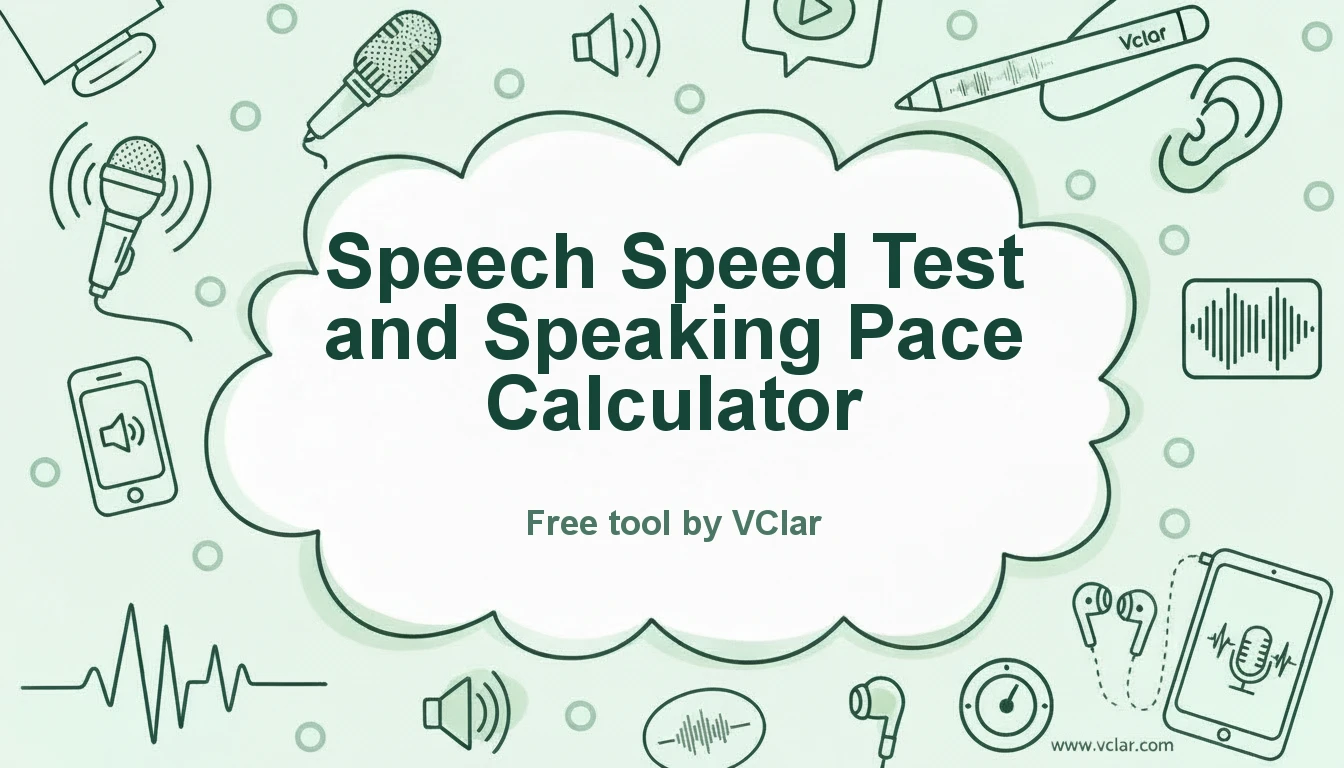 Speech Speed Test and Speaking Pace Calculator for measuring spoken words per minute and improving delivery pace