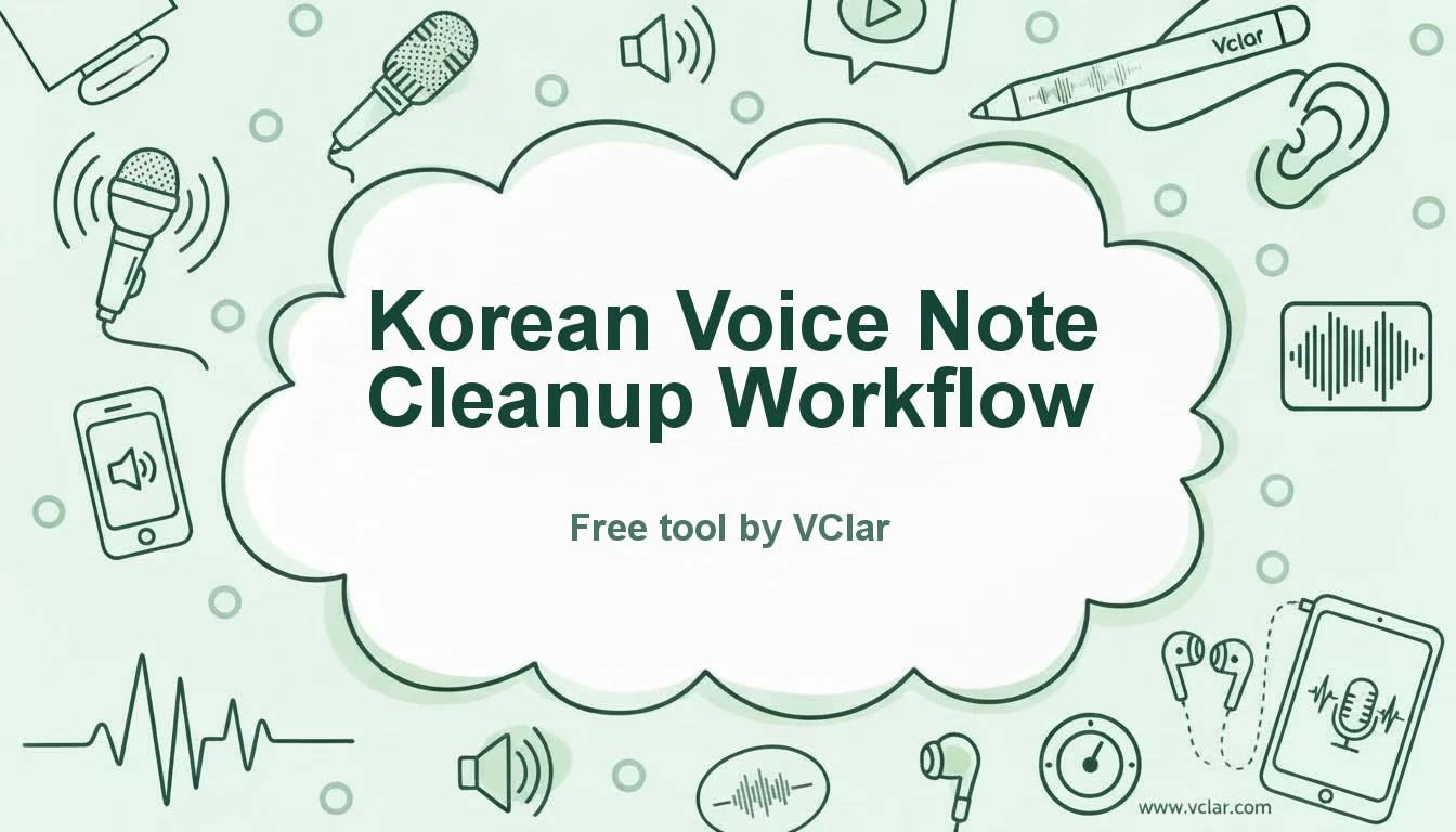 Chinese voice message cleanup workflow: upload, clean, review, send
