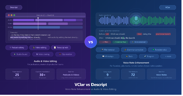 VClar vs Descript comparison